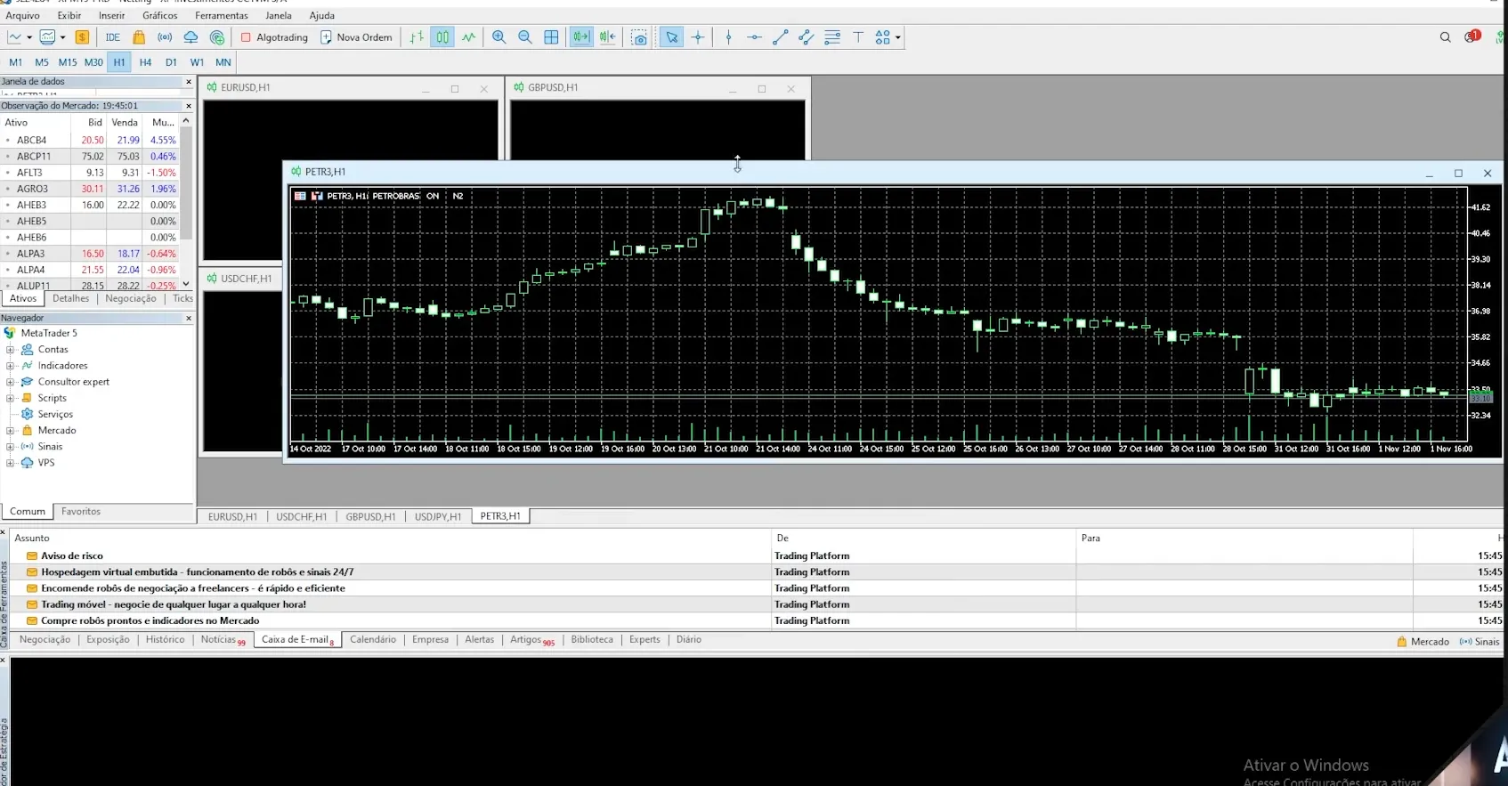 Baixar dados da B3 com Metatrader e Python