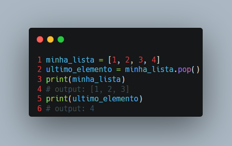 Exemplo de lista em Python