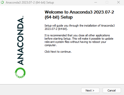 Instalador Anaconda no Windows