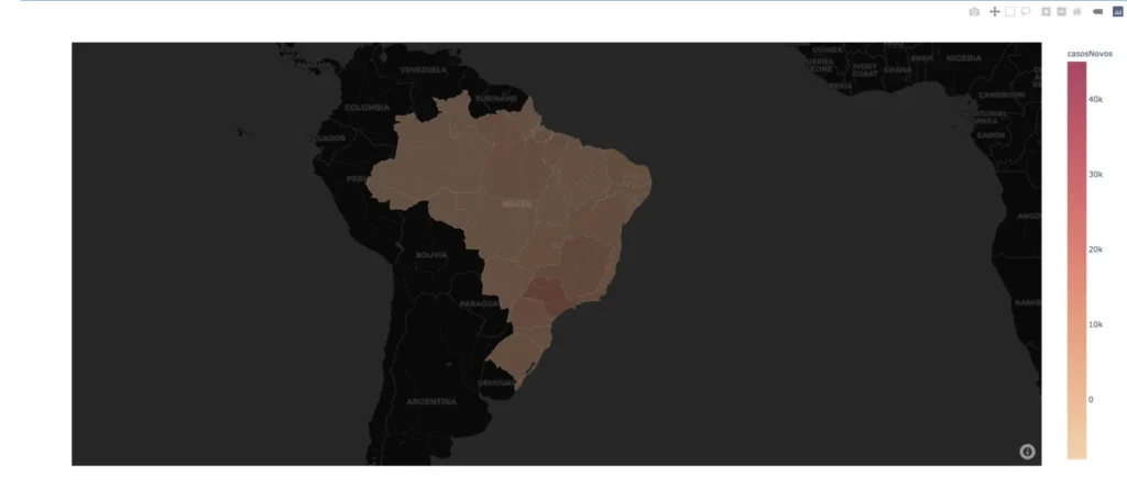 Resultado do mapa interativo e profissional com Python